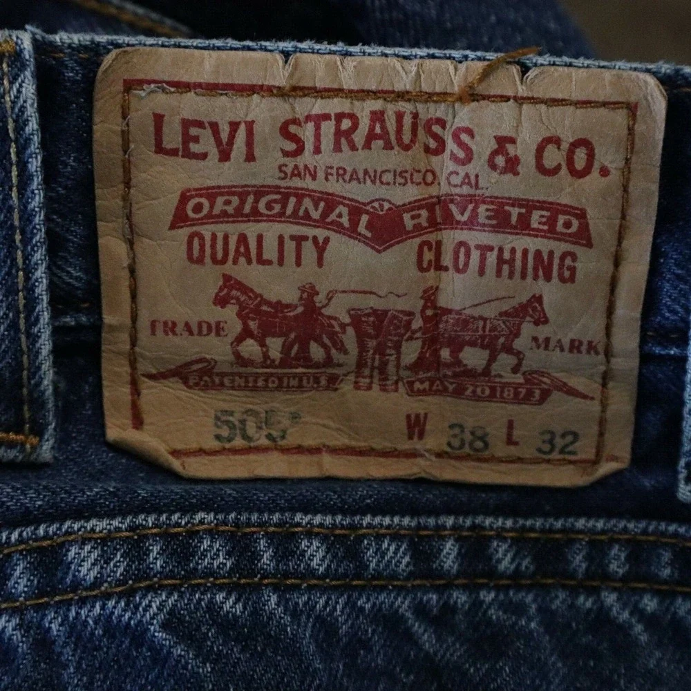 Vtg Levi's 505‎ Jeans Mens 38x32 Regular Fit 5-Pocket Cotton Denim Blue